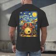 Starry Night Drum Kit Van Gogh Style Art Men's Back Print T-Shirt Starry Night Drum Kit Van Gogh Style Art Men's Back Print T-Shirt