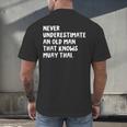 Never Underestimate An Old Man That Knows Muay Thai Men's Back Print T-Shirt Never Underestimate An Old Man That Knows Muay Thai Men's Back Print T-Shirt
