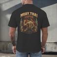 Vintage Muay Thai Flag Thailand Thai Boxing Fighter Men's Back Print T-Shirt