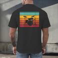 Women's Retro Drum Kit Silhouette With Color Stripes Men's Back Print T-Shirt Women's Retro Drum Kit Silhouette With Color Stripes Men's Back Print T-Shirt