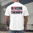 Boxing Less Costly Than Therapy Muay Thai Boxing Men's Back Print T-Shirt