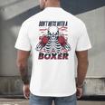Don't Mess With A Boxer Kickboxer Fan Muay Thai Boxing Men's Back Print T-Shirt