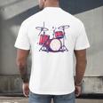 Drum Kit Electronic Drums Sweatshirt Men's Back Print T-Shirt