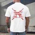 Drum Kit Percussion For Drummer Percussionist Musician Sweatshirt Men's Back Print T-Shirt Drum Kit Percussion For Drummer Percussionist Musician Sweatshirt Men's Back Print T-Shirt