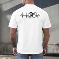 Drum Kit Pulse Line Rock Artist Drum Set Men's Back Print T-Shirt Drum Kit Pulse Line Rock Artist Drum Set Men's Back Print T-Shirt