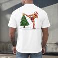 Festive Muay Thai Santa Christmas Men's Back Print T-Shirt