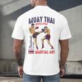Muay Thai Boxing Spirit Martial Art Men's Back Print T-Shirt