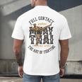 Muay Thai Fighter MMA Full Contact Retro Kickboxing Men's Back Print T-Shirt Muay Thai Fighter MMA Full Contact Retro Kickboxing Men's Back Print T-Shirt