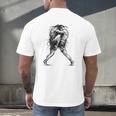 Muay Thai Kickboxing Nak Muay Thai Boxing Fighter Men's Back Print T-Shirt Muay Thai Kickboxing Nak Muay Thai Boxing Fighter Men's Back Print T-Shirt