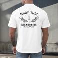 Muay Thai Twin Tigers MMA Warrior Fight Men's Back Print T-Shirt