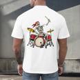 Skeleton Drummer Skull Drum Kit Halloween Raglan Baseball Tee Men's Back Print T-Shirt Skeleton Drummer Skull Drum Kit Halloween Raglan Baseball Tee Men's Back Print T-Shirt