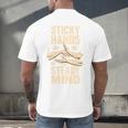 Sticky Hands Steady Mind Muay Thai Boxing Men's Back Print T-Shirt
