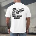 Train Fight Repeat Nak Muay Thai Boxing Fighter Raglan Baseball Tee Men's Back Print T-Shirt Train Fight Repeat Nak Muay Thai Boxing Fighter Raglan Baseball Tee Men's Back Print T-Shirt
