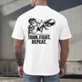 Women's Train Fight Repeat Nak Muay Thai Boxing Fighter Men's Back Print T-Shirt