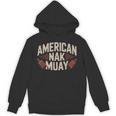 Muay Thai American Nak Fighter Identity Boxing Proud Sport Unisex Hoodie, trending gift