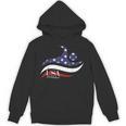 Patriotic American Flag Floating USA Swimming Team Unisex Hoodie, trending gift