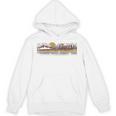 Trendy Canoe Silhouette Colourful Landscape Raglan Baseball Tee Unisex Hoodie, trending gift