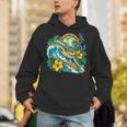 Green Sea Turtle Surfs Past a Canoe Paddle Sleeveless Unisex Hoodie