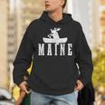 Maine Canoe Kayak Moose USA America Souvenir Unisex Hoodie