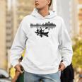 Canoe Silhouette Forest Lake Reflection Unisex Hoodie Canoe Silhouette Forest Lake Reflection Unisex Hoodie