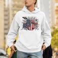 Drum Kit With American Flag Graphic For Musicians Unisex Hoodie Drum Kit With American Flag Graphic For Musicians Unisex Hoodie