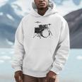 Drum Kit Drummer Band Musical Instrument Rock Music Raglan Baseball Tee Unisex Hoodie