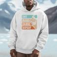Eat Sleep Canoe Repeat Vintage Canoeing Canoeist Men Boys Raglan Baseball Tee Unisex Hoodie