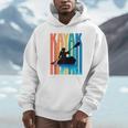 Kayaking Kayak Retro Art Canoe Raglan Baseball Tee Unisex Hoodie