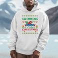 Swimming Christmas Party Swim Swimmer Christmas Ugly Style Unisex Hoodie