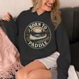 Born To Paddle Canoe Vintage Outdoor Adventure Unisex Hoodie