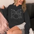 Drum Kit Rock Music Percussion Unisex Hoodie Drum Kit Rock Music Percussion Unisex Hoodie