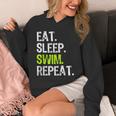 Eat Sleep Swim Repeat Swimming Swimmer Cool Unisex Hoodie