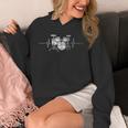 ECG Heartbeat Music Lovers Drumsticks Drum Kit Unisex Hoodie ECG Heartbeat Music Lovers Drumsticks Drum Kit Unisex Hoodie