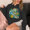 Green Sea Turtle Surfs Past a Canoe Paddle Sleeveless Unisex Hoodie