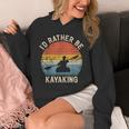 I'D Rather Be Kayaking Canoe Boating Vintage Kayak Unisex Hoodie