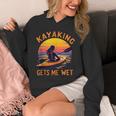 Kayaking Gets Me Wet Kayak Paddling Canoe Adult Joke Sleeveless Unisex Hoodie