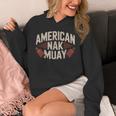 Muay Thai American Nak Fighter Identity Boxing Proud Sport Unisex Hoodie