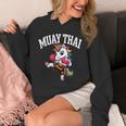 Muay Thai Art For Girls Kids Women Mixed Martial Arts Unisex Hoodie