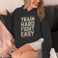 Muay Thai Fighter Train Hard Fight Easy Training Motivation Unisex Hoodie Muay Thai Fighter Train Hard Fight Easy Training Motivation Unisex Hoodie