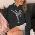 Muay Thai Martial Arts Typography Kickboxer Girls Kickboxing Unisex Hoodie