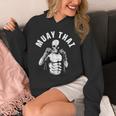 Muay Thai Skeleton Fighter MMA Club Coach Martial Arts Fight Unisex Hoodie