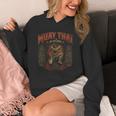 Retro Muay Thai Discipline Thai Boxing Warrior Art Unisex Hoodie