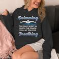Swim Team Swimming Coach Quote Swim Breathing Joke Unisex Hoodie