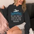 Swimming Coach Yells Breathing Swimmer Swim Team Unisex Hoodie
