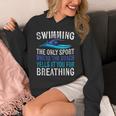 Swimming Only Sport Where The Coach Swimmer Swim Team Unisex Hoodie