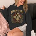 Vintage Muay Thai Gym Thai Boxing Training Fighter Panda Unisex Hoodie