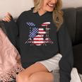 Women's American Flag Drum Kit Patriotic US Drum Art Unisex Hoodie Women's American Flag Drum Kit Patriotic US Drum Art Unisex Hoodie
