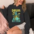 Women's Cute Drummer Cat Drum Kitten Unisex Hoodie Women's Cute Drummer Cat Drum Kitten Unisex Hoodie