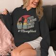 Women's Muay Thai Martial Arts Fighter Retro Vintage Sunset Graphic Unisex Hoodie