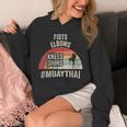 Women's Retro Muay Thai Martial Arts Fighter Graphic Unisex Hoodie Women's Retro Muay Thai Martial Arts Fighter Graphic Unisex Hoodie